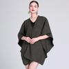 European & American Autumn/Winter Fashion Shawl Cape: Plus Size Knitted Cardigan Cloak for Women