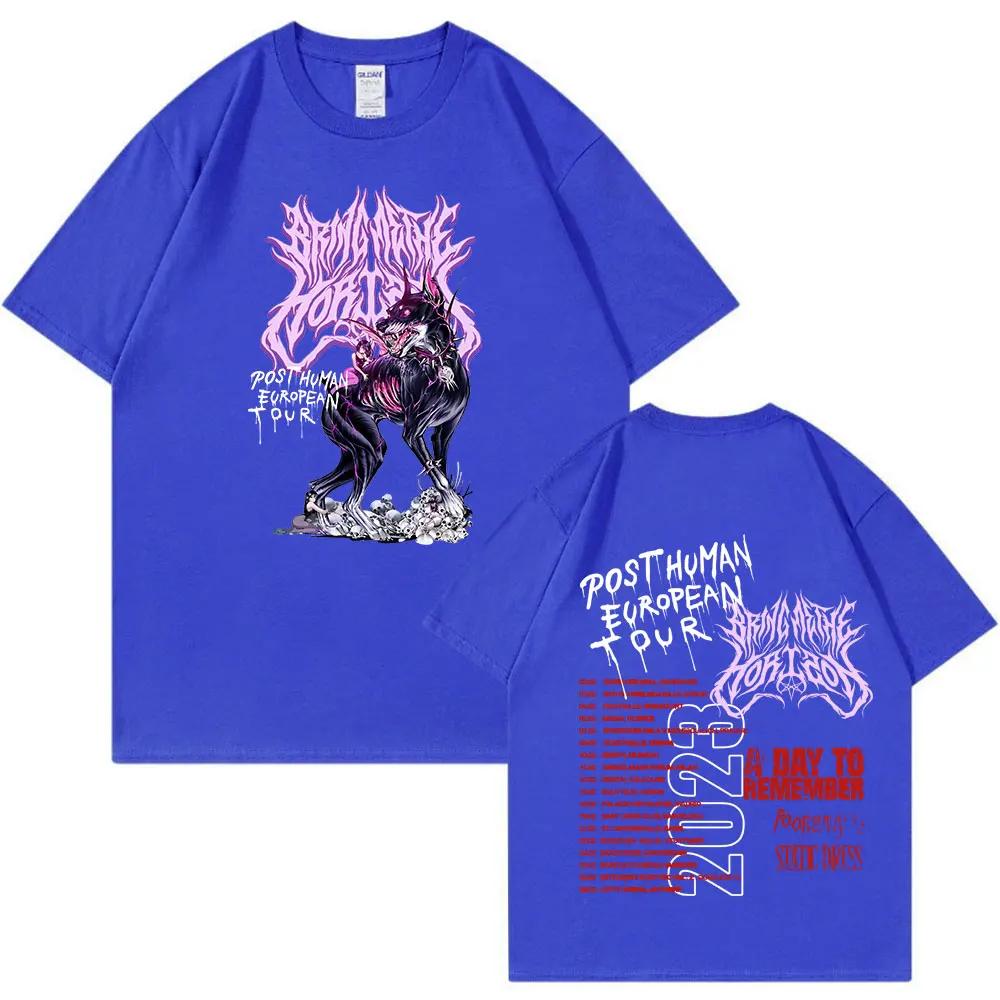 BMTH Band BringMe TheHorizon Post Human Europatour T-Shirt Herren Damen Oversized Weiches T-Shirt Hohe Qualität Reine Baumwolle T-Shirts