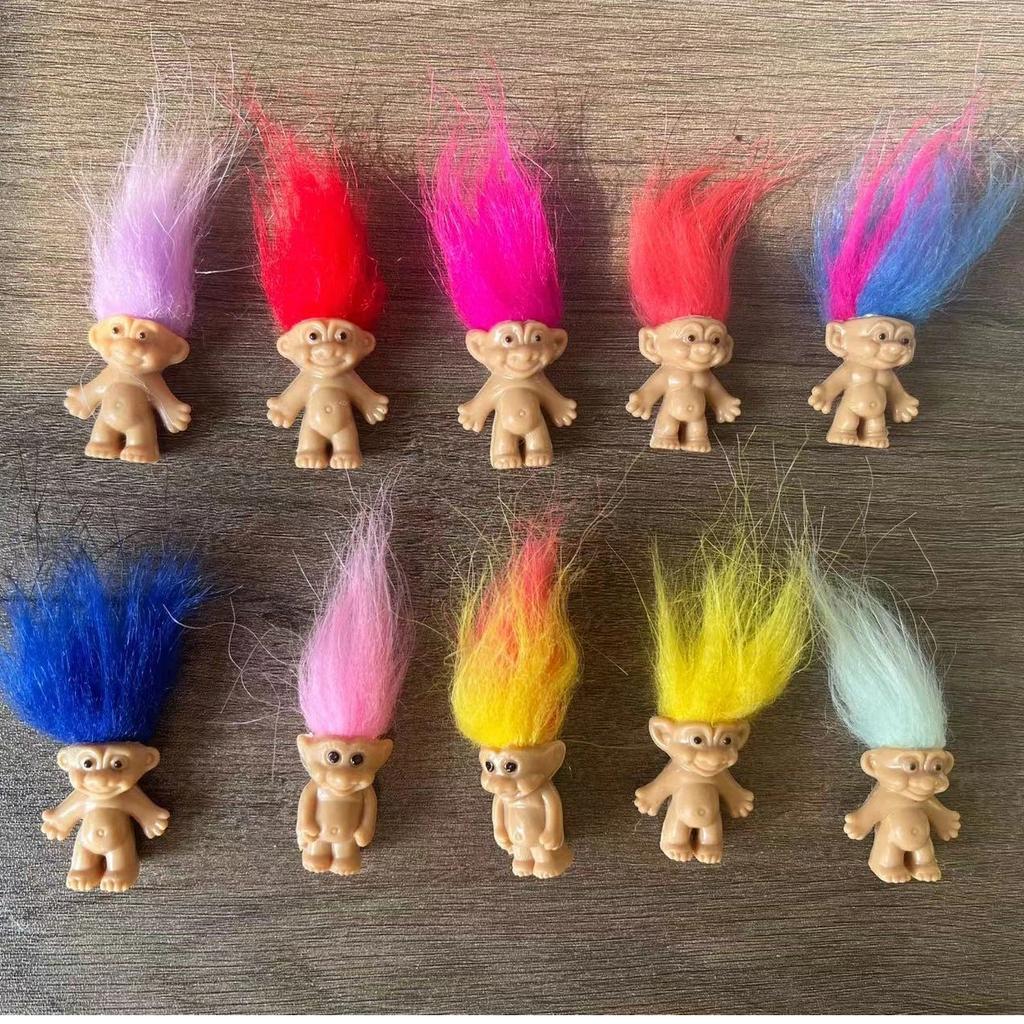 Troll Dolls Vintage Trolls Lucky Doll Figures Chromatic Adorable Cute Little Guys Collection, Party Favors Cartoon Anime Gifts