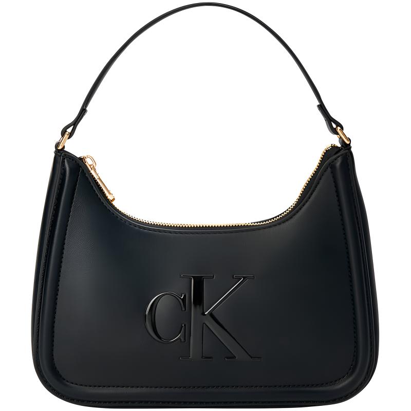 Calvin Klein Elegant Casual Commuter Style Letter Shoulder Bag Women Handbag Space-Black 4F3230G-UB1 Basic Set (Bag)