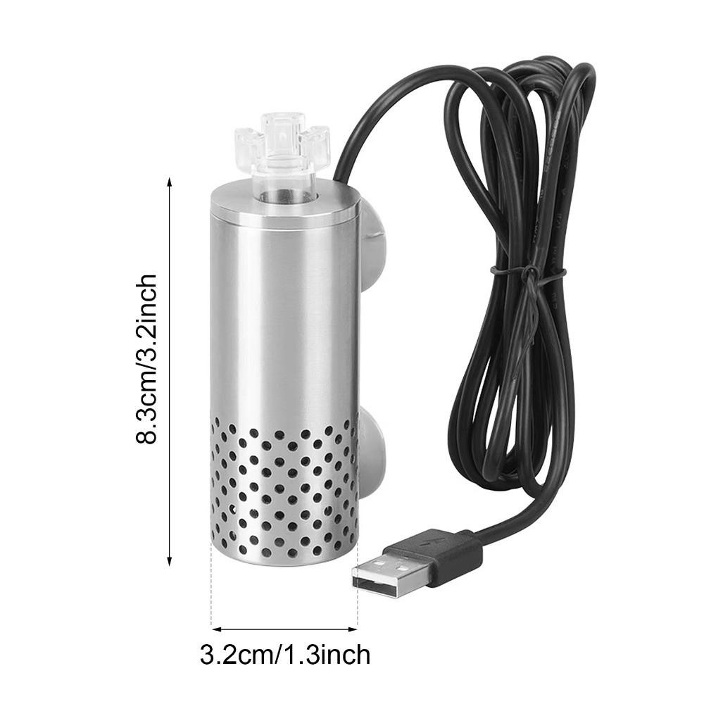 Edelstahl Aquarium Oberflächenölskimmer Selbstansaugender Fischtankfilter Ölfilmbearbeiter