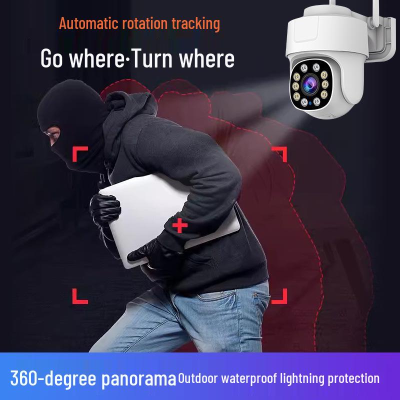 Tuya WiFi Smart Waterproof Home Camera with HD Voice Intercom and Mobile Phone Remote Monitoring