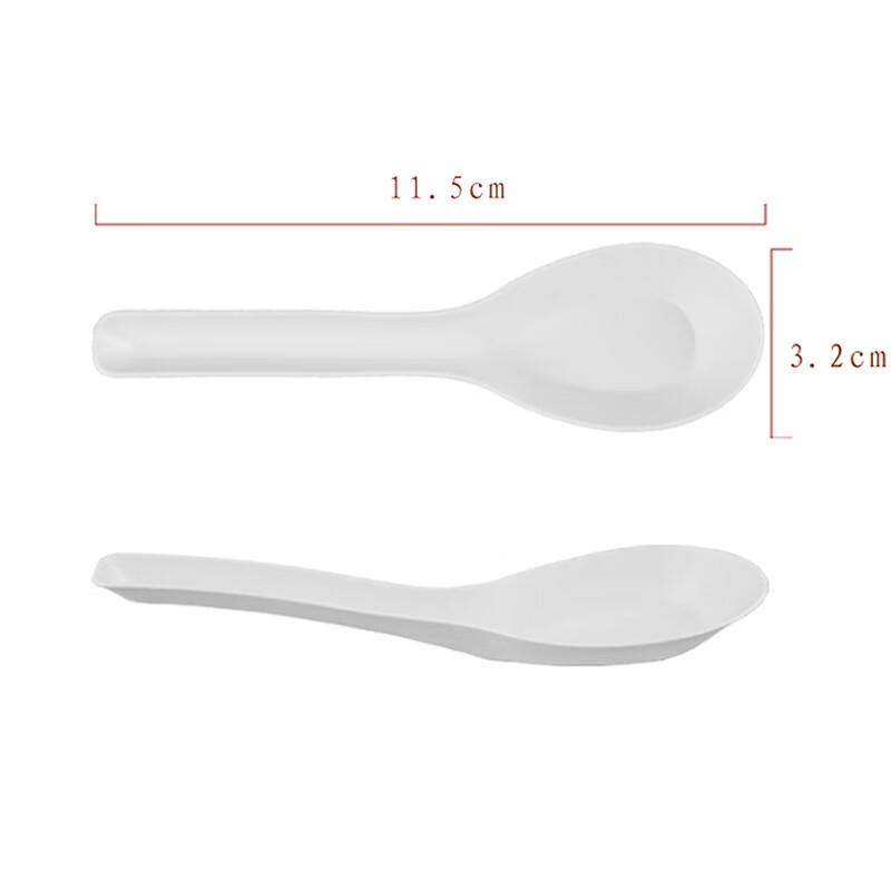 CHULV Disposable Biodegradable Soup Spoons