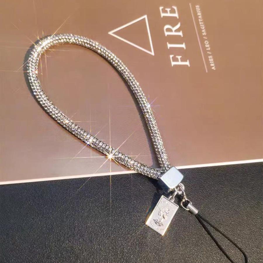 

Женский шнурок для мобильного телефона с бриллиантами, браслет на запястье с подвеской