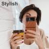Suitable for Samsung Z Fold6 mobile phone case Z Flip5 small fragrant wind rhombus protective case 4th generation plaid leather case