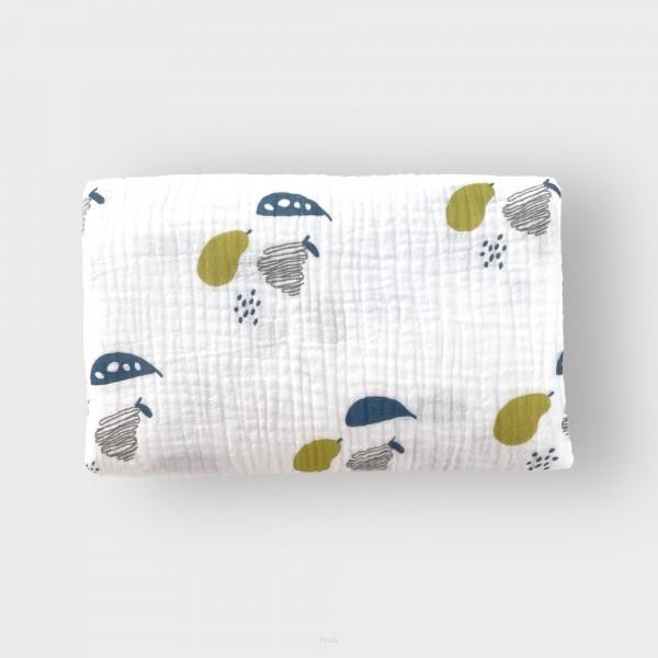 Muslin Fitted Sheet for a Cot 120*60 (pears)