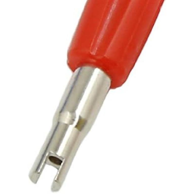 Valve Core Remover with 100 Pcs Car Truck Replacement TPMS Nickel Plated Tire Tyre Valve Stem Core Dual Single Head Valve Core Remover Tire Repair