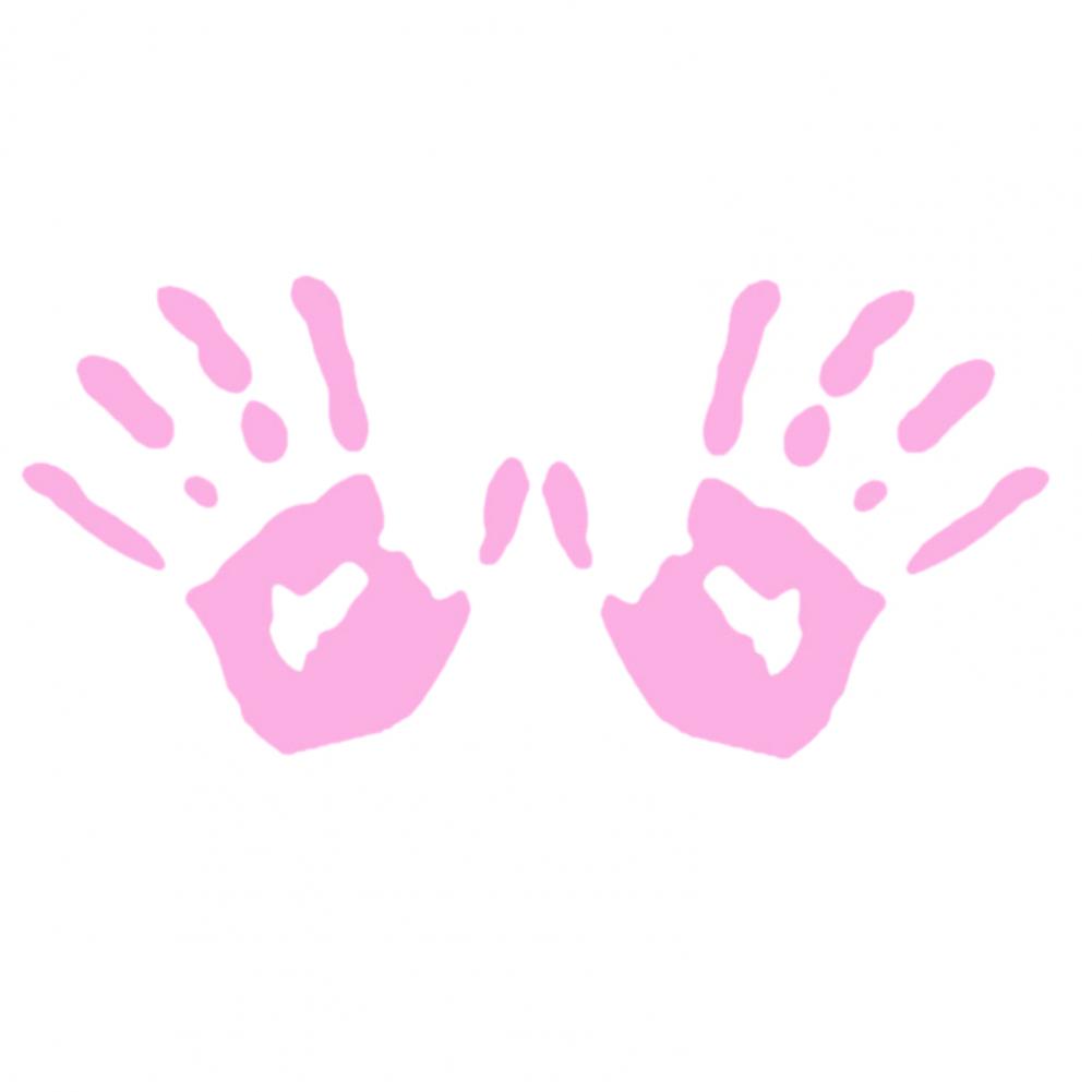 

Легко наносимая наклейка на автомобиль, яркая наклейка на зеркало автомобиля, цветная наклейка с отпечатком руки для внедорожников, транспортных средств, водонепроницаемый ПВХ розовый