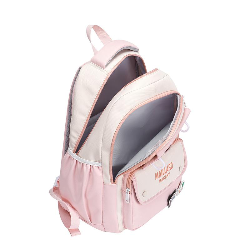 School bag Korean version of high-value tooling school bag, light waterproof, load-reducing ridge backpack, large-capacity fashionable