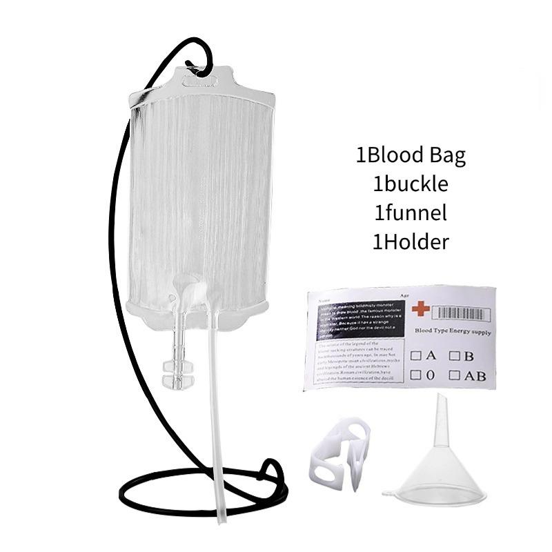 Halloween Blood Bag Set Creative Cocktail Cups Edible Blood Bag Juice Bags Drink Decoration Bags Party Halloween Tools