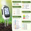 7-in-1 Soil & Water Meter Digital Plant Temperature/Soil Moisture/pH Meter/Light Intensity/Fertility/EC/TDS with Backlit LCD Display
