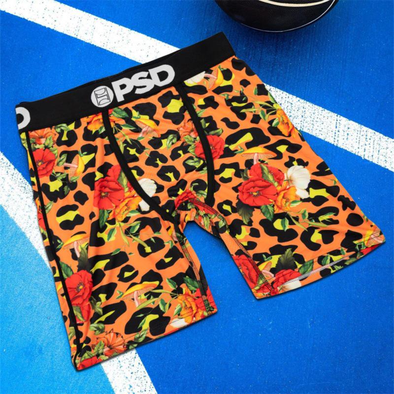 PSD Boxer Briefs Estampados Cómodos de Secado Rápido para Hombre de Línea Larga de Tiro Medio