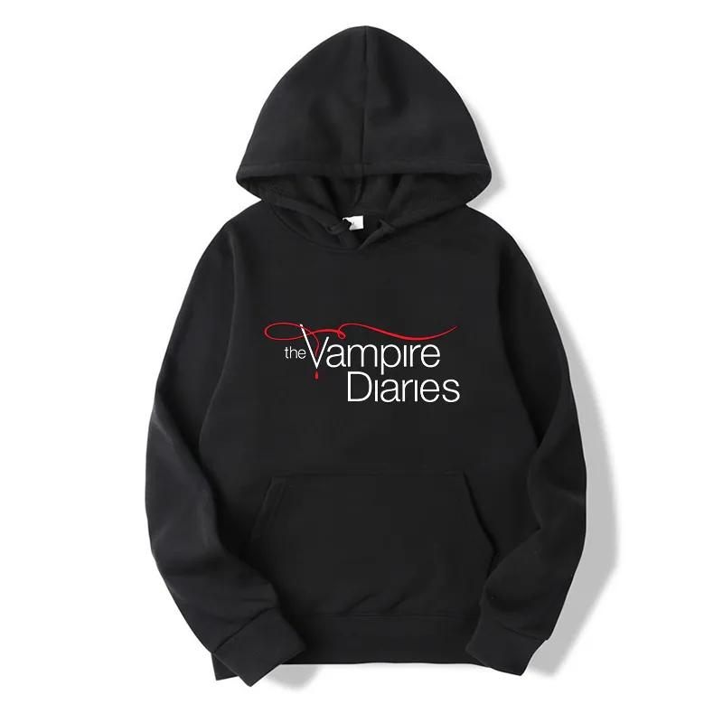 The Vampire Diaries Harajuku Printed Hoodies Cool Logo Casual Pullover Streetwear Fashion Long Sleeve Sweatshirt122