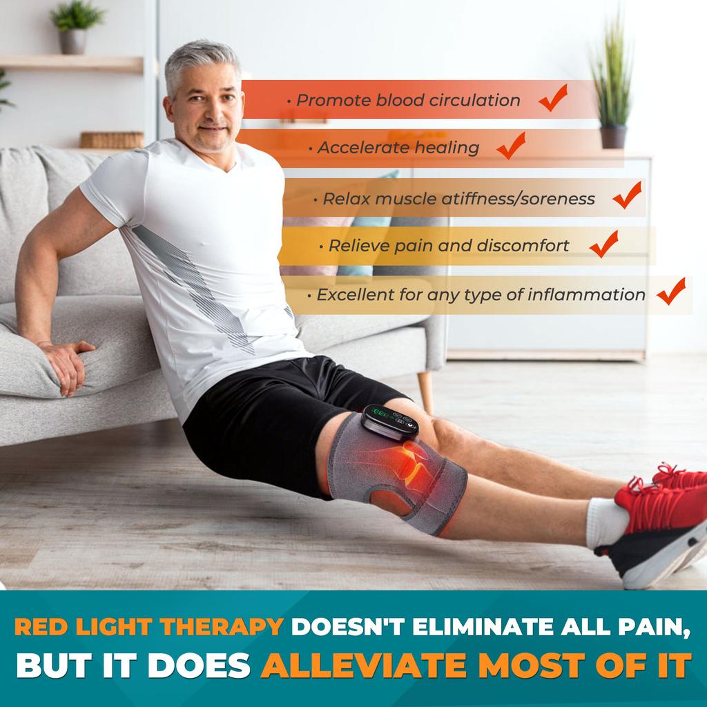 44Pcs 660Nm 850Nm LED Red Light Knee Brace Rechargeable Heated Knee Shoulder Elbow Pad Heating Pads