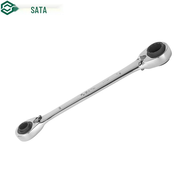 SATA 4-in-1 Polished Double Box Ratchet Wrench 8x10x12x13mm