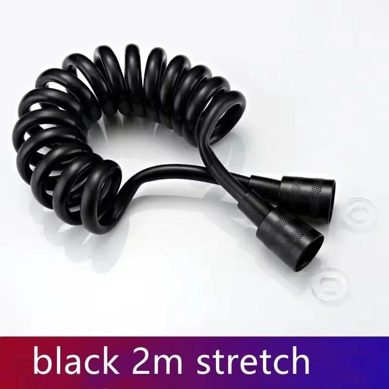 Universal Flexible Shower Hose with Spring Extension Hand Sprayer Pipe Connector for Bathroom Toilet Bidet - Durable Spring Tube