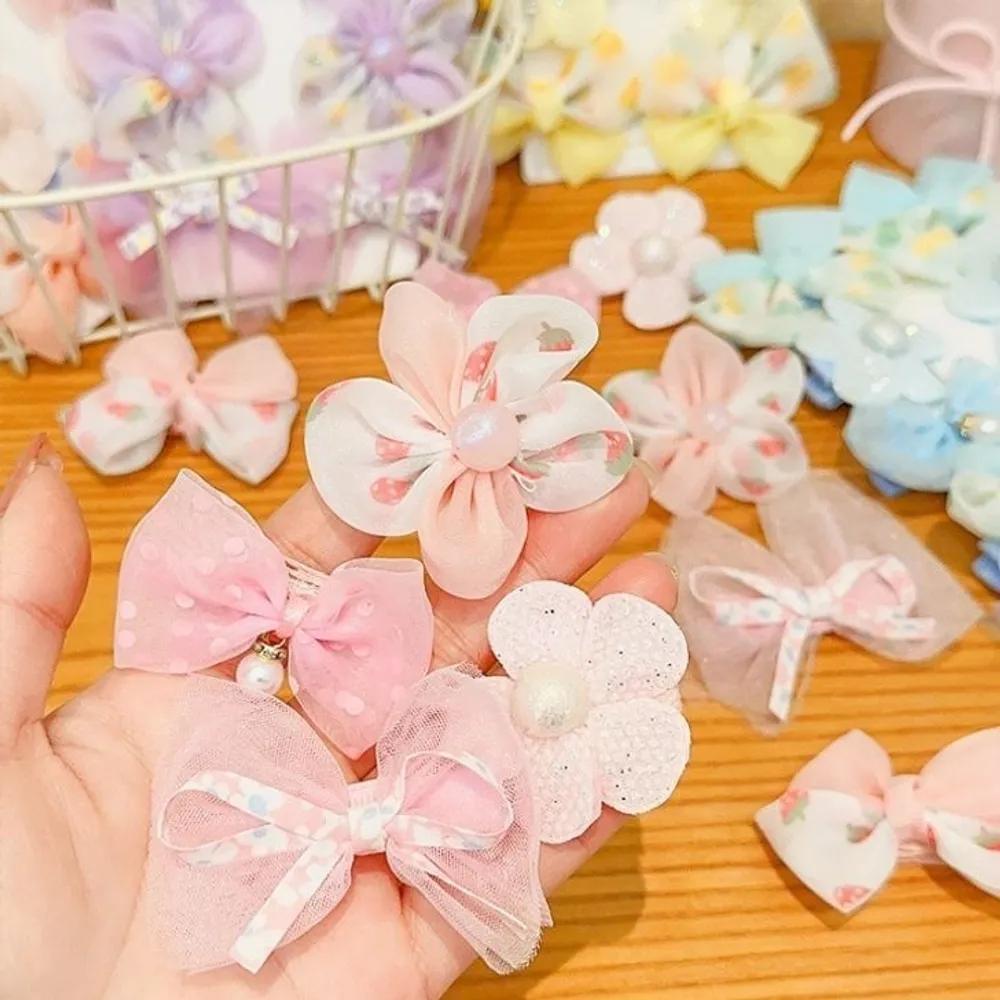 Handmade Pastel Hair Clip 5-Piece Set (Total 10 Pieces)