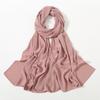 Women Heavy Chiffon Hijab Scarf Premium Chiffon Muslim Hijabs Plain Good Stitching Maxi Wrap Solid Color Musulman Femme Shawls