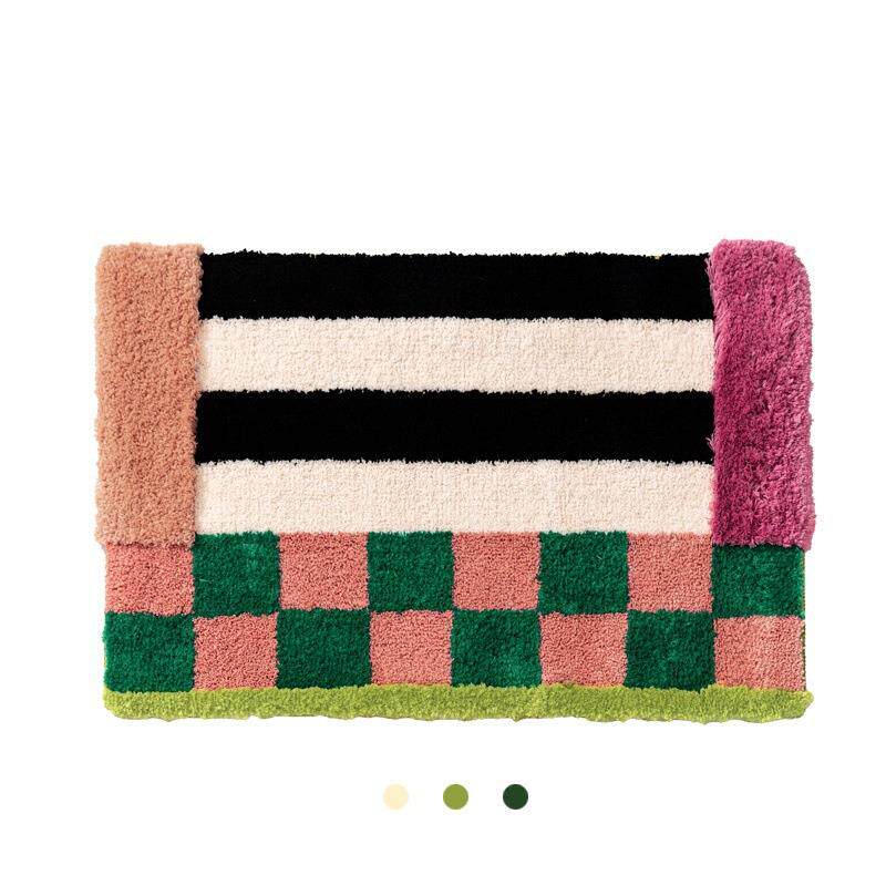 Imitatie kasjmier badkamervloermat absorberende voetmat huishoudelijk sneldrogend tapijt 40x60cm15.7x23.6in black