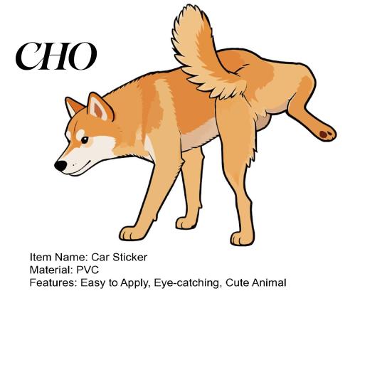 Dog Shape Car Sticker Peeing Stickers Cute Animal Waterproof PVC Sunproof Decal for Cars Trucks Windows Walls Laptops Pet Lover