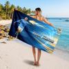 Erling Haaland Custom Beach Towel, Personalized Name Text Print, Football Logo Soft Quick‑Dry Towel Holiday Gift