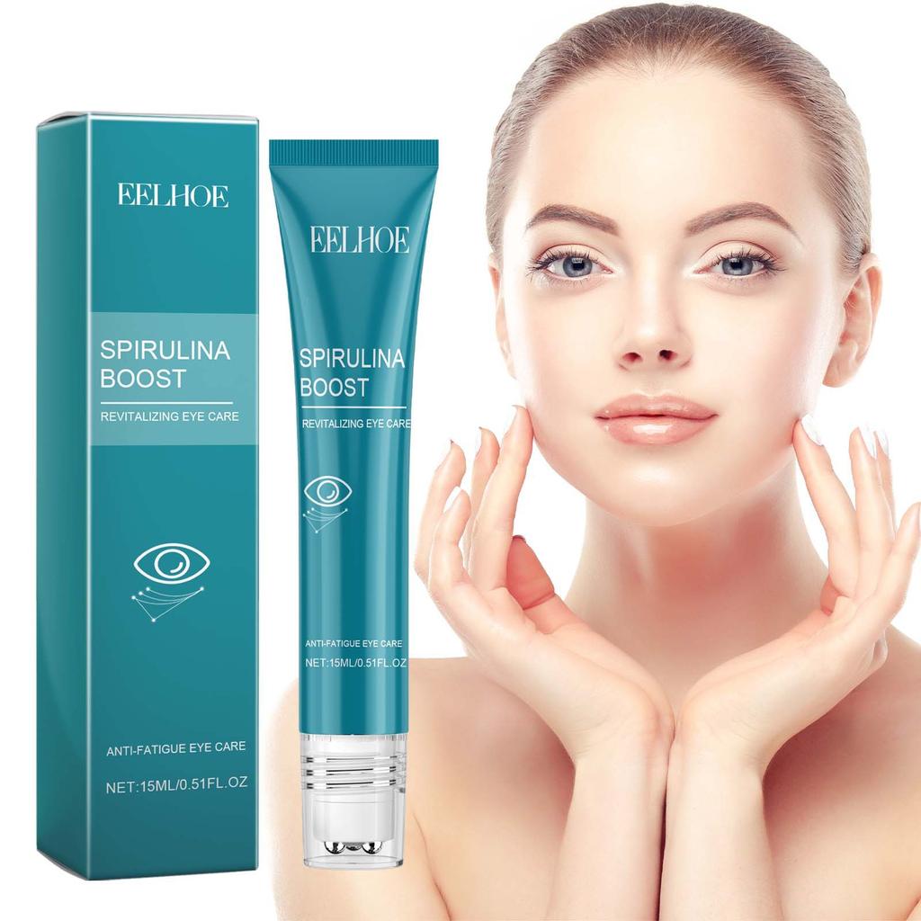 EELHOE Gel pentru ochi anti cerc întunecat Îngrijirea pielii Peptide Pungi pentru ochi Cremă cu acid hialuronic antirid Masaj cu role Frumusețe Sănătate