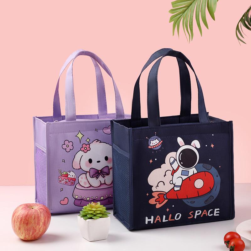 Cartoon Animal Insulated Lunch Bag With Material For Students And Office Workers