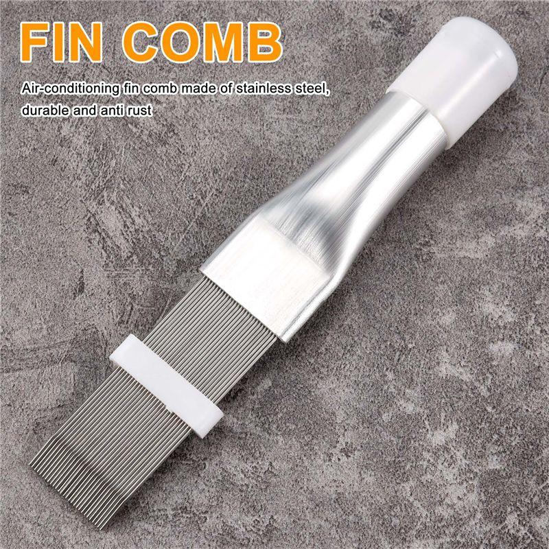 ABUL-3Pcs Air Conditioner Manual Cleaning Tool Stainless Steel Fin Comb Radiator Air Conditioner Condenser Cleaning Brush