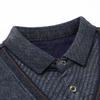 Middle-aged & Elderly Men's Thickened Velvet Knit Sweater Faux Two-Piece