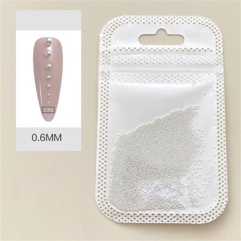 Multi-Size Nail Caviar Beads Micro 3D Nail Art Decorations Mini Metal Nail Beads Nails Jewelry DIY Nail Designs Gifts
