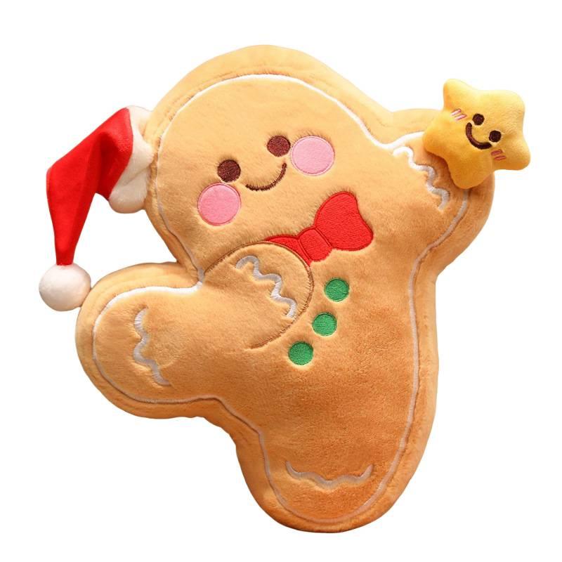 Gingerbread Man Plush Toy: Christmas Doll & Decoration Gift for Kids