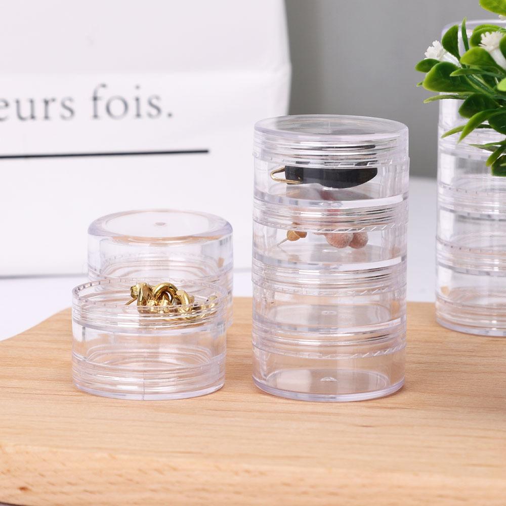 With Cover Clear Stackable Round Eye Cream Box Jewelry Storage Box Makeup Organizer Face Cream Box