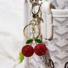 Portachiavi Ciliegia con Strass di Lusso Portachiavi Ciliegia Scintillante Creativo Raffinato Ciondolo per Borsa Fascino Personalizzato per Borsa Regali di Compleanno