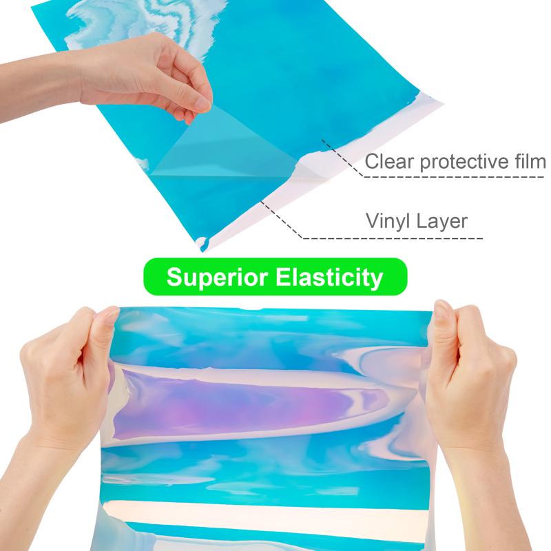 Pack Pu Micro-elastometer Aurora Luminous Heat Transfer Lettering  Film