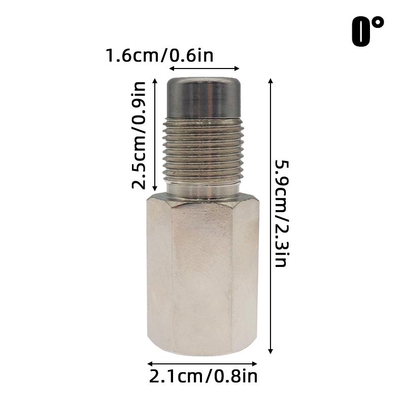 0/45/90 Degree Extender Oxygen Sensor Extender Catalytic Converter Universal M18X1.5 O2 Oxygen Sensor Connector Accessories