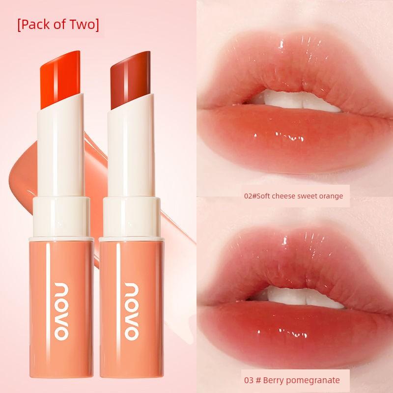Novo Color-Changing Lip Balm for Women, Lip Essence, Moisturizing, Hydrating, Anti-Drying, Exfoliating, Reducing Lip Lines, Lip Care