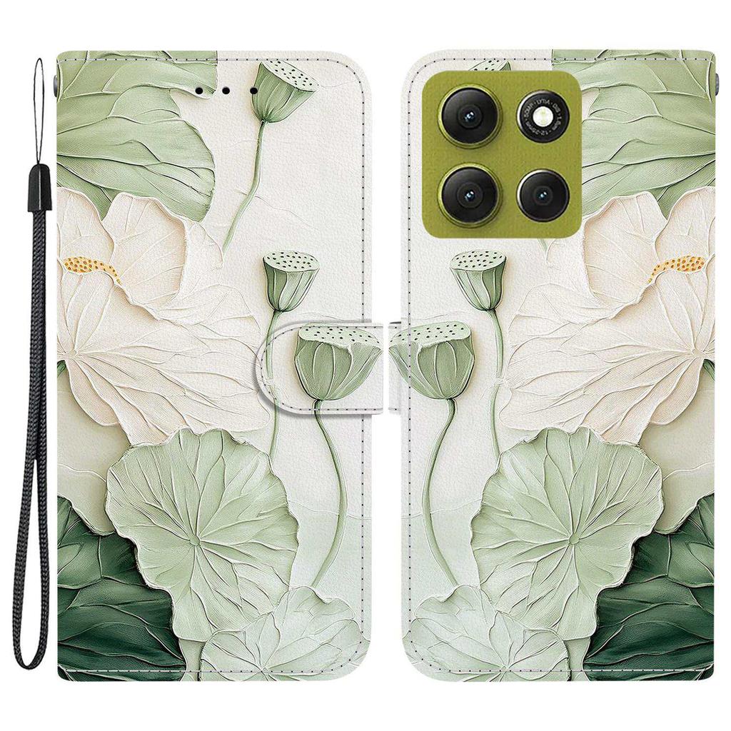 For Motorola Moto G86 5G Wallet Case Pattern Printing Leather Stand Phone Cover with Strap