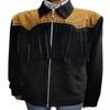 Men's Black & Brown Genuine Suede Leather Fringe Jacket, Western Style Fringe Jacket, Cowboy Jacket, Men Fringed Jacket, Gift For Him