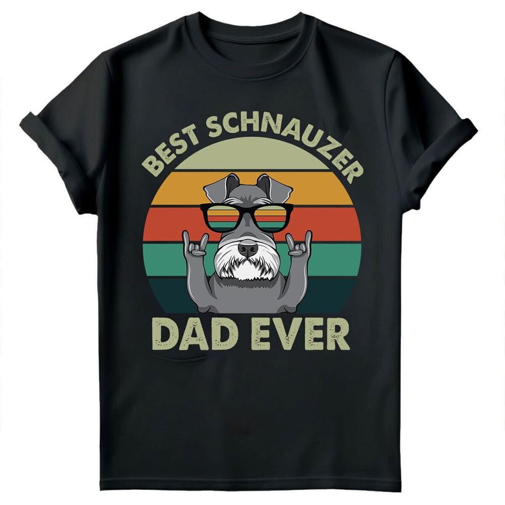 

Лучший папа-шнауцер на свете Мужская футболка День отца Винтажная футболка для папы-собаковода #FD 2XL