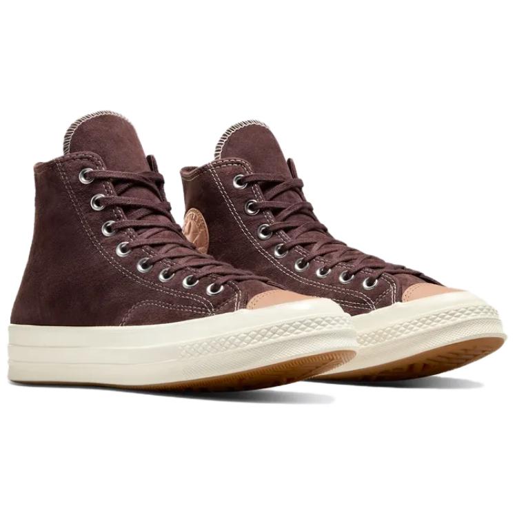 Converse 1970s Comfortable Versatile Thin Sole Non-slip Wear-resistant High-top Skate Shoes Unisex Brown
