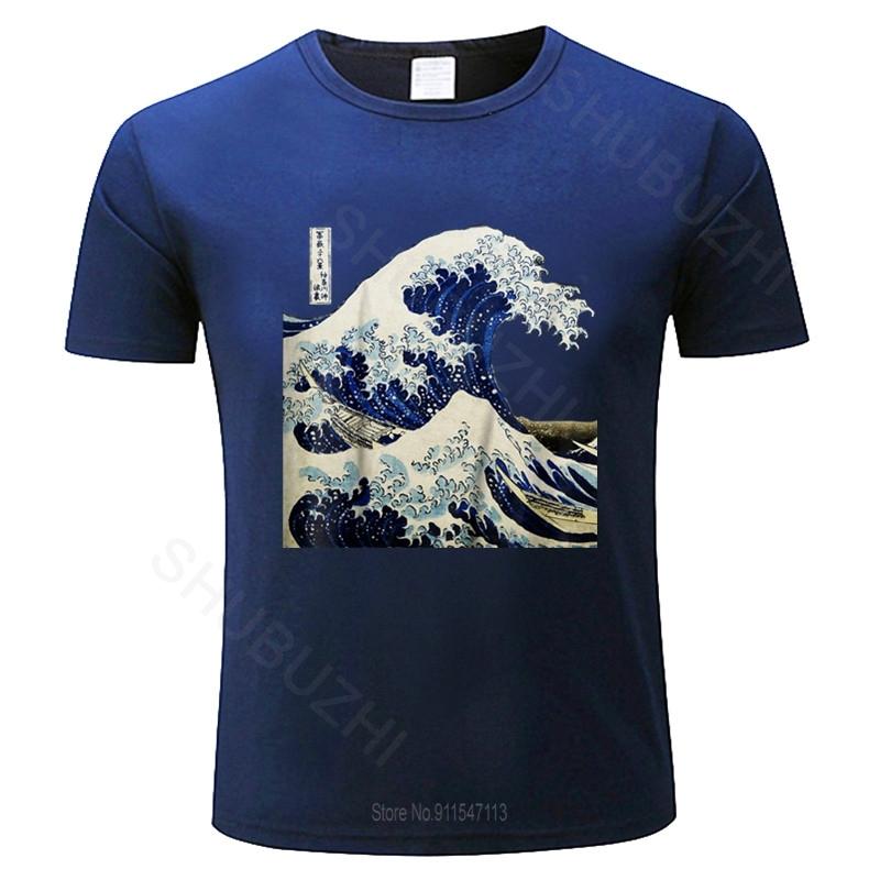 Kanagawa Japonês A Grande Onda verão Camiseta Gola O Gráfico Vintage marca shubuzhi camiseta de algodão masculina envio direto