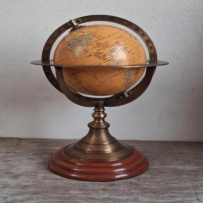 Antique Brass Armillary Sphere Globe Nautical Desk Decor