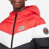 Nike Down Jacket With Logo Print Long Sleeve Zipper Hooded Kids Outerwear Red FB6831-657