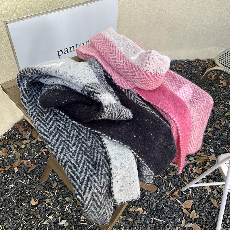 New Winter Atmosphere Warm Long Shawl Lengthened Thickened Versatile Knitted Scarf Scarf