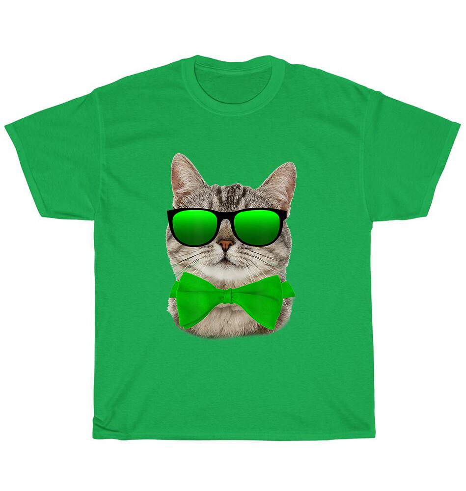 

Cat Kitten Wearing Glasses Kitten Pet Lover Irish St Patricks Day T-Shirt Unisex 3XL
