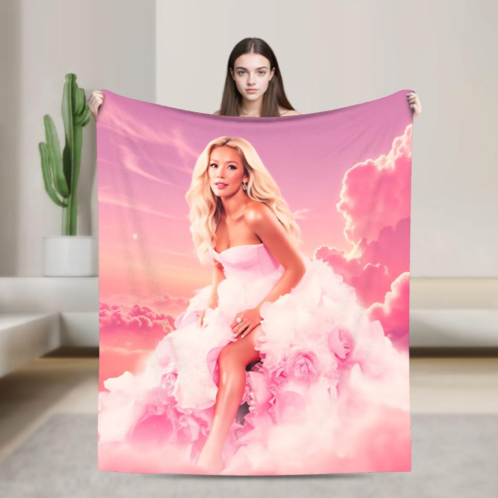 Megan Moroney Singer Cloud 9 Album Comfortable Blanket Pattern Throw Blanket Living Room Flannel Bedspread Sofa Bed Cover