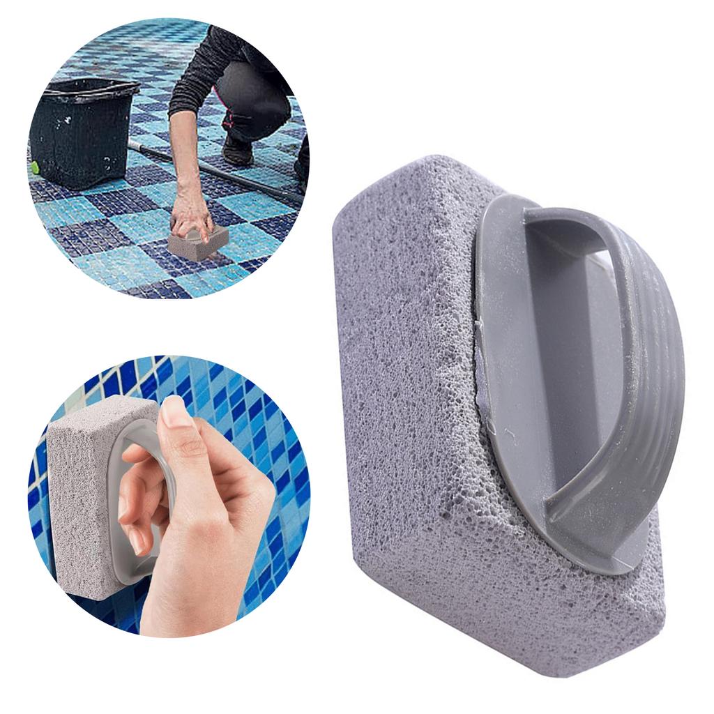 Swimming Pool Pumice Scrubber with Handle Tile Cleaning Stones Pools Pumice Stone Pool Cleaning Block with Handle