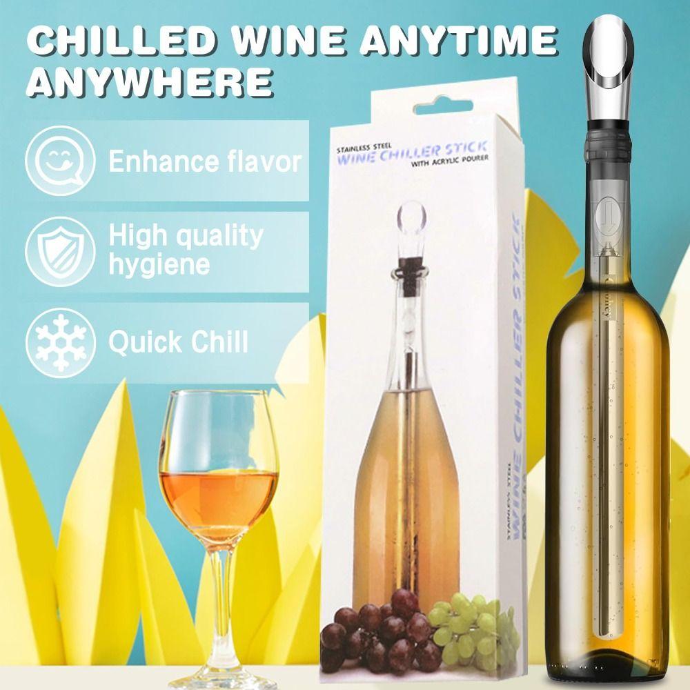 Stainless Steel Wine Cooler That Chills Wine Chiller Stick Rapid Cooler  for Wine Lovers