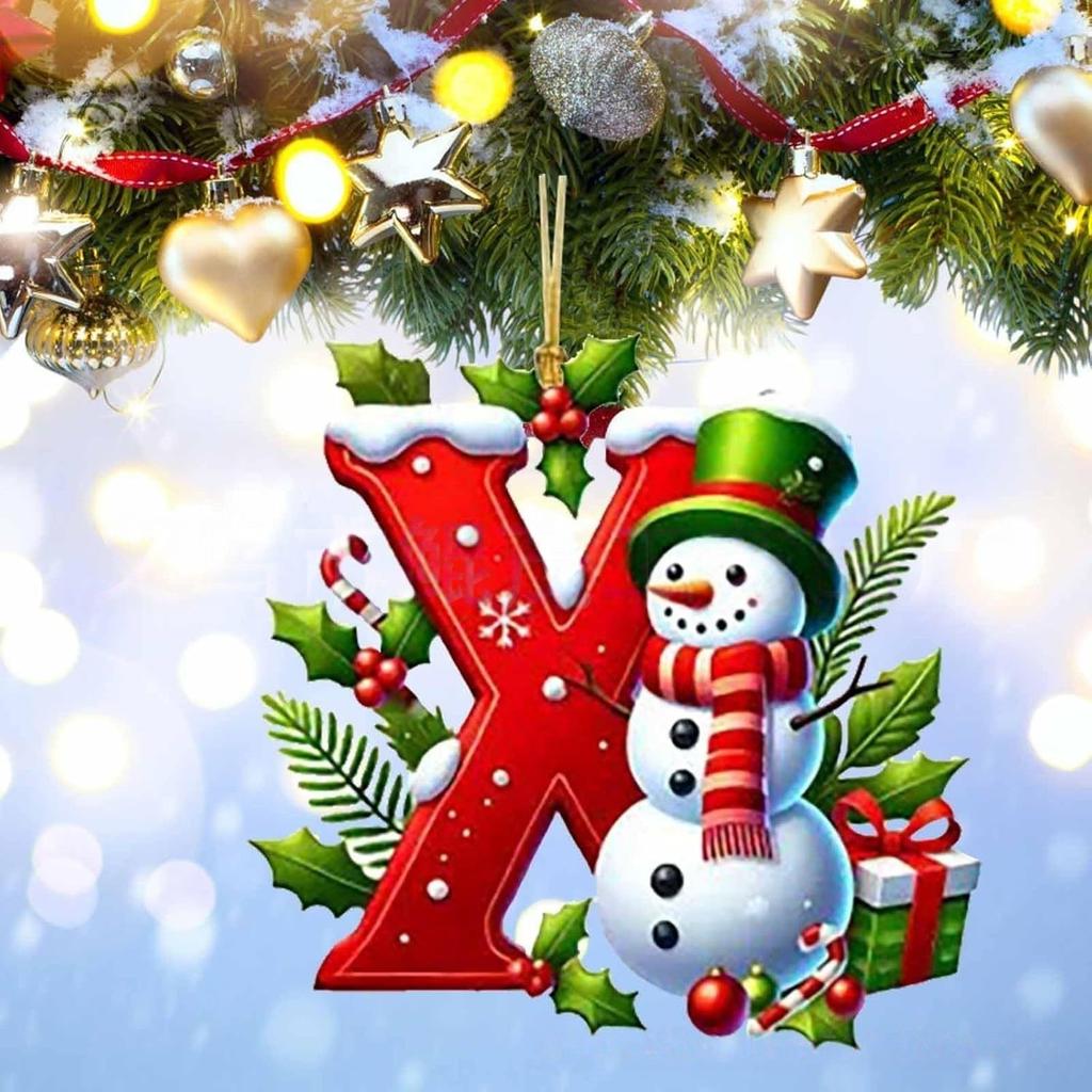 Acrylic flat Christmas holiday decoration pendant decoration Christmas tree home Christmas decoration X