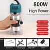 800W High Power Electric Edge Trimmer Handheld Woodworking Carving Power Tool Small Portable Slotting Machine